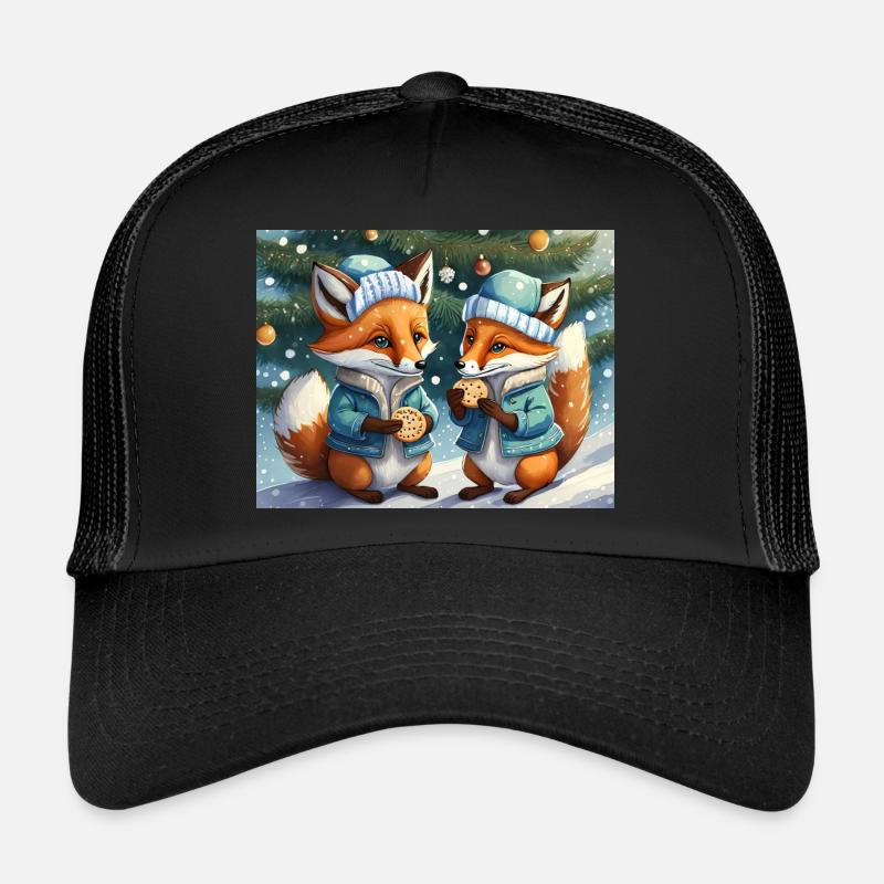 Mignon petit renard démon vie quotidienne - biscuits Casquette trucker 