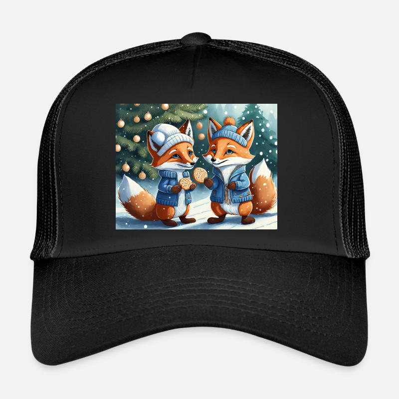 Mignon petit renard démon vie quotidienne - biscuits Casquette trucker 