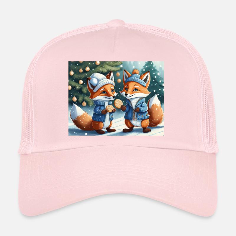 Mignon petit renard démon vie quotidienne - biscuits Casquette trucker 