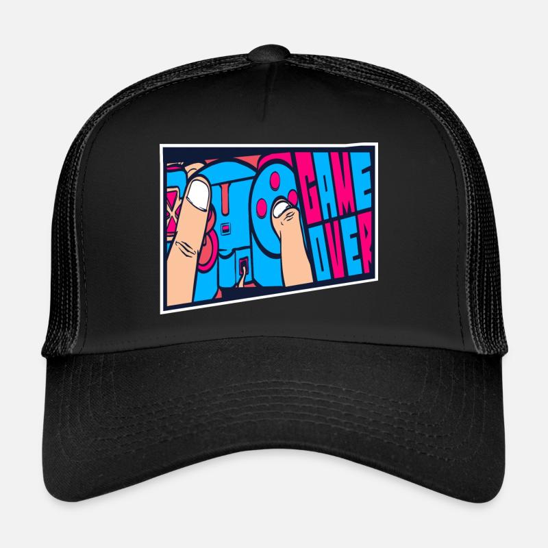 Illustration rétro de Game Over d’arcade Casquette trucker 