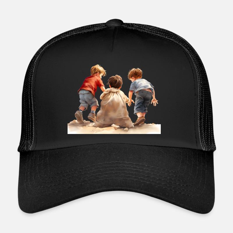 Les courses en sac, un jeu d’enfants d’antan Casquette trucker 