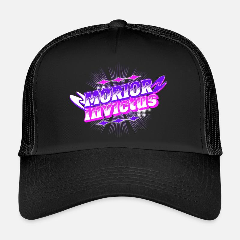 Morior Invictus - Casquette trucker  - noir/noir