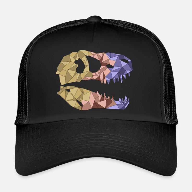 T REX SCHÄDEL geometrisch bunt Trucker Cap