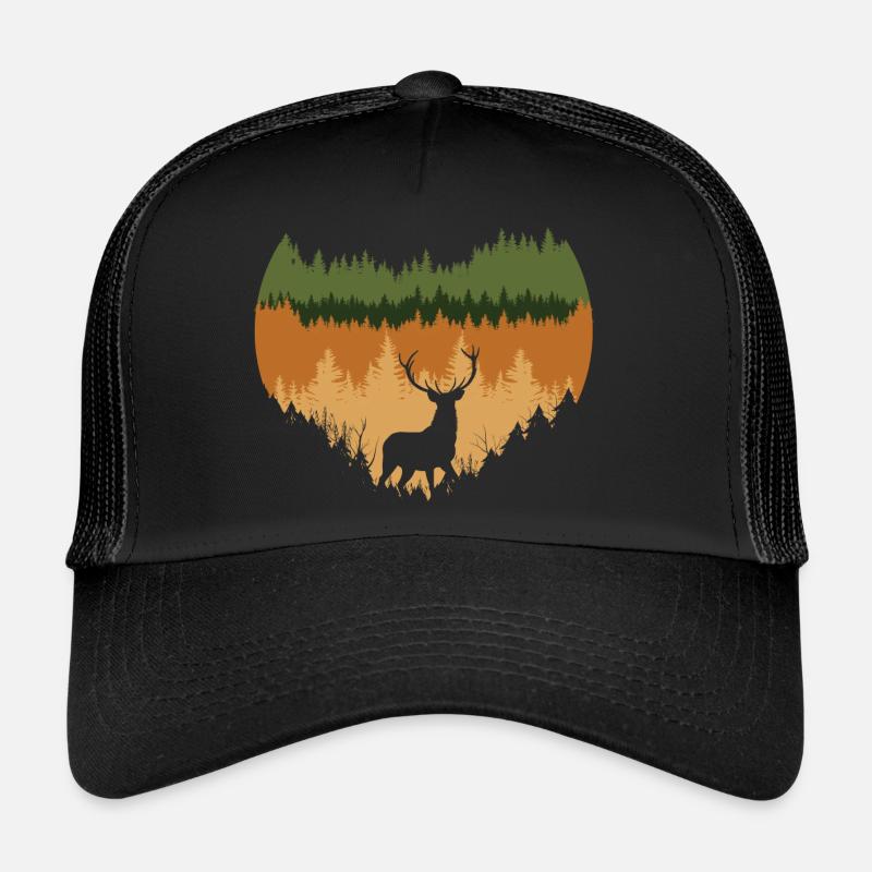 tiefer Wald und Hirsche Trucker Cap