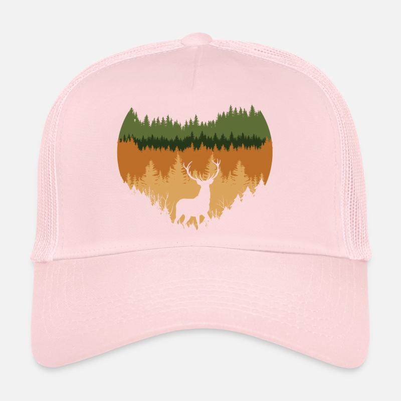 deep forest and deer Trucker Cap
