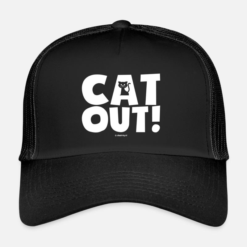 Cat Out! - Trucker Cap - black/black