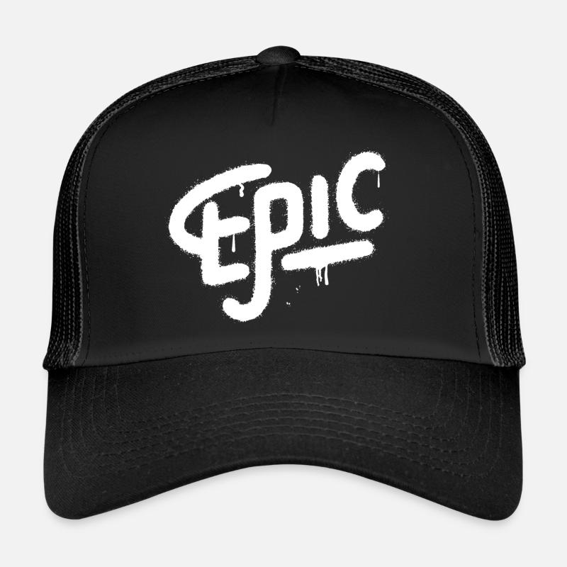 episch Graffiti Spray - Trucker Cap - Schwarz/Schwarz
