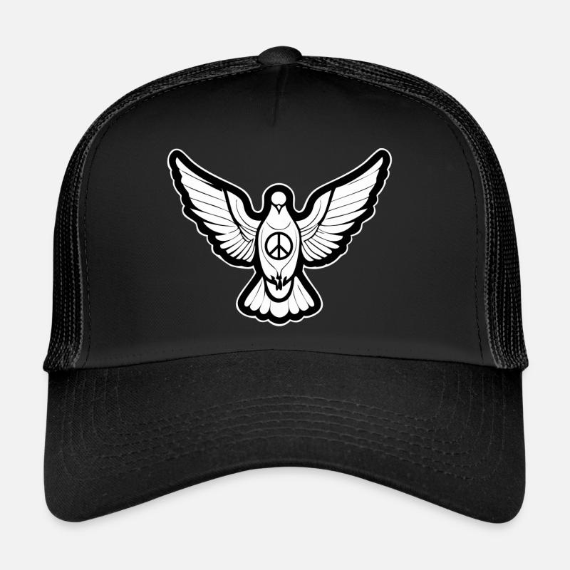 01 Friedenstaube Friedenszeichen Taube Symbol Trucker Cap
