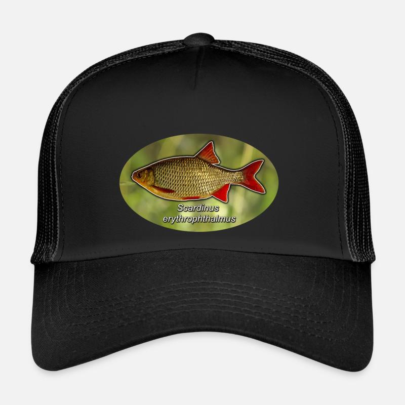 Eine Rotfeder mit grünem Hintergrund Trucker Cap
