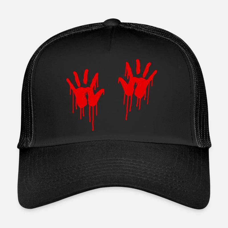 Main sanglante Casquette trucker 