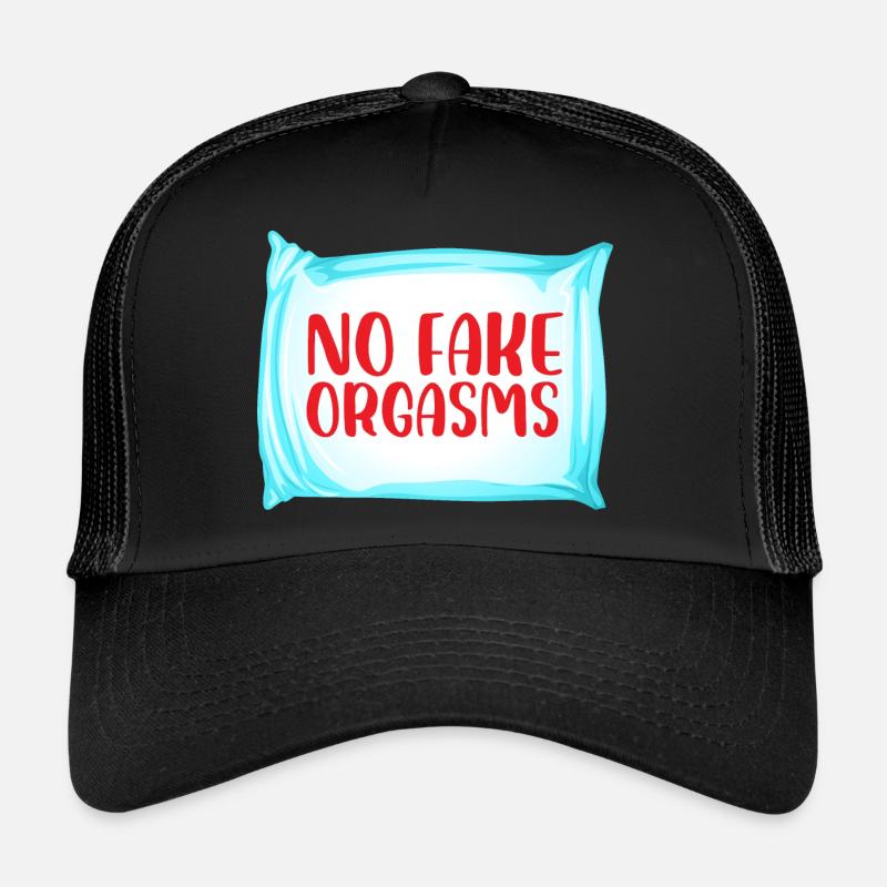 pas de faux orgasmes Design pour une mère porteuse - Casquette trucker - noir/noir