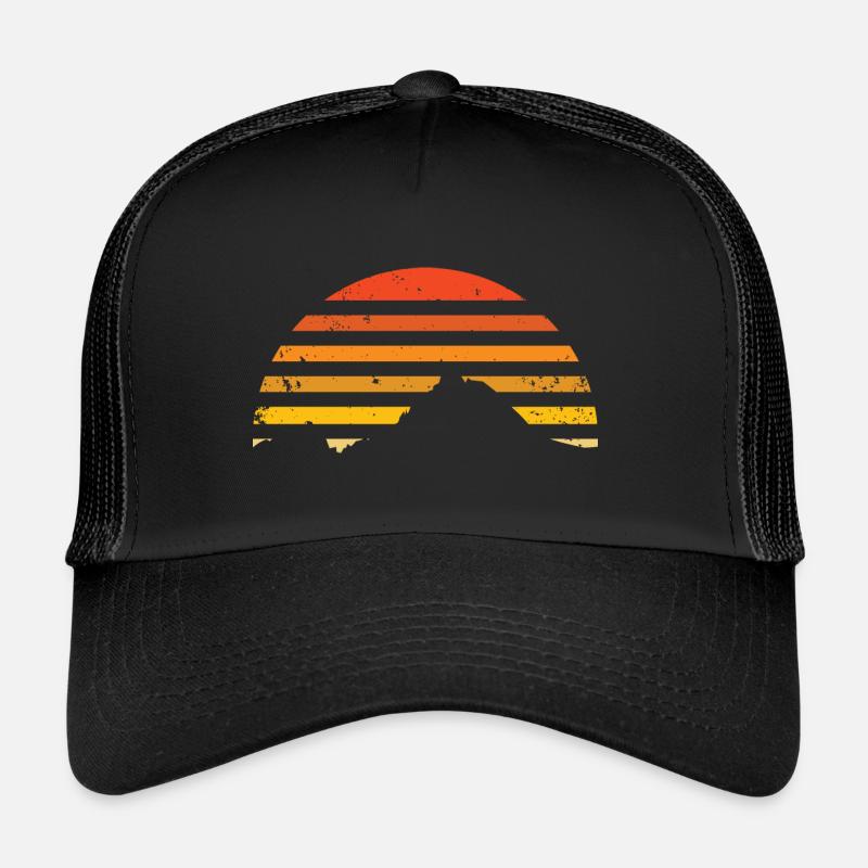 Berge Sonne Silhouette coole Geschenkidee Trucker Cap