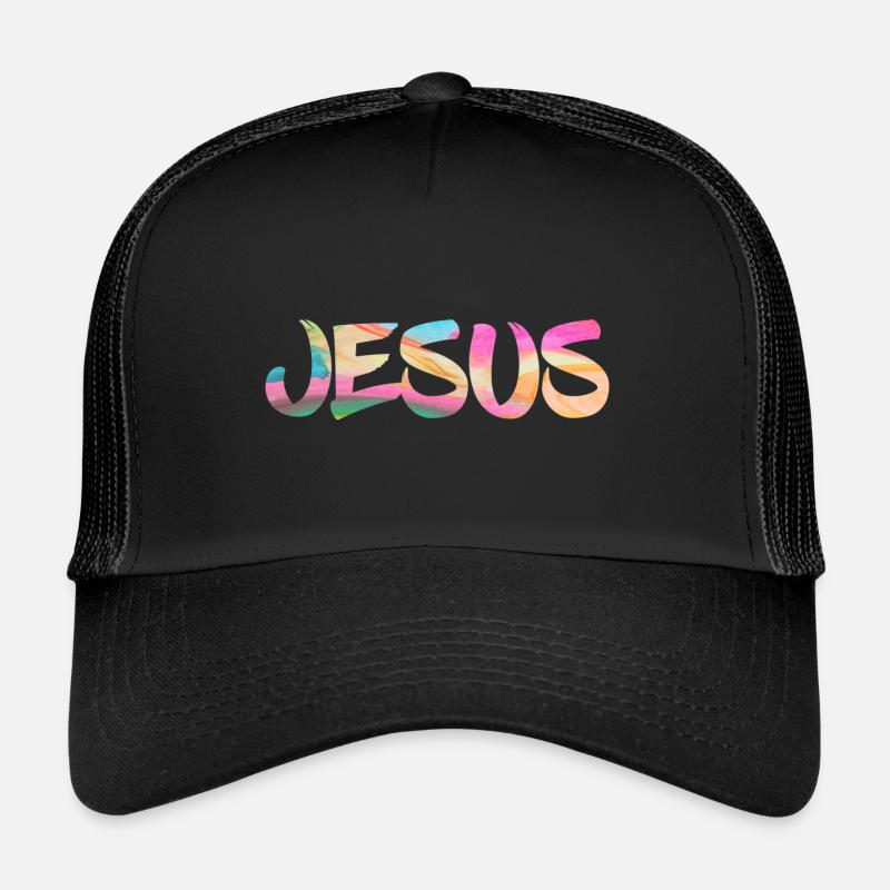 Jesus - Trucker Cap - Schwarz/Schwarz