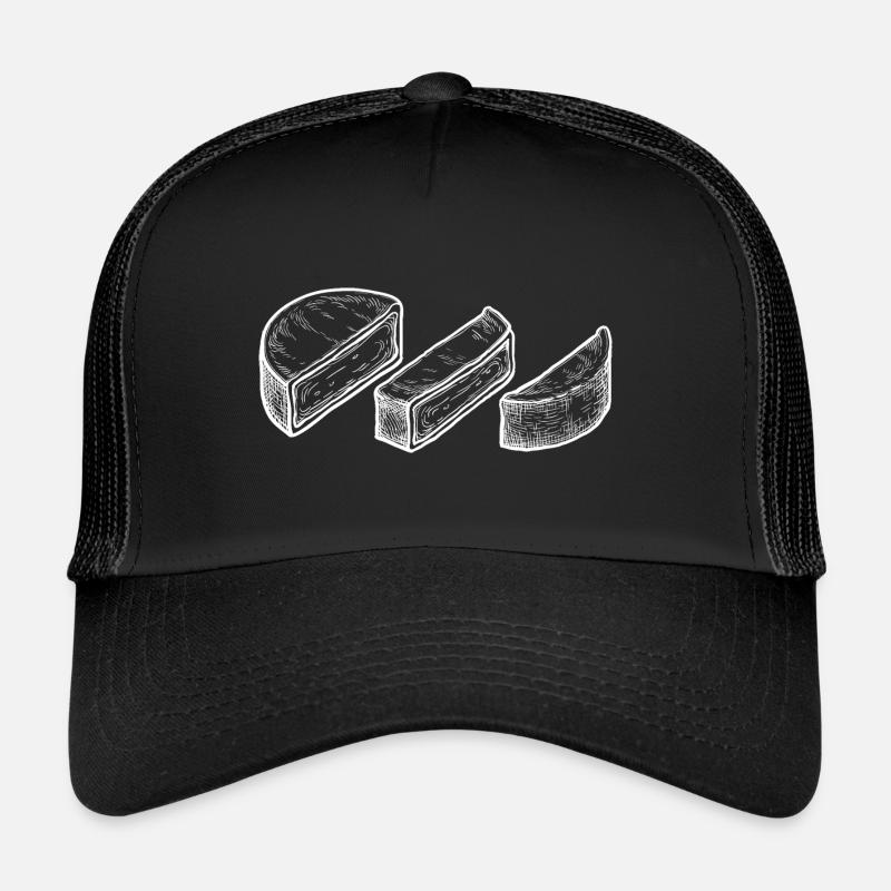 Camembert Käse - Trucker Cap - Schwarz/Schwarz
