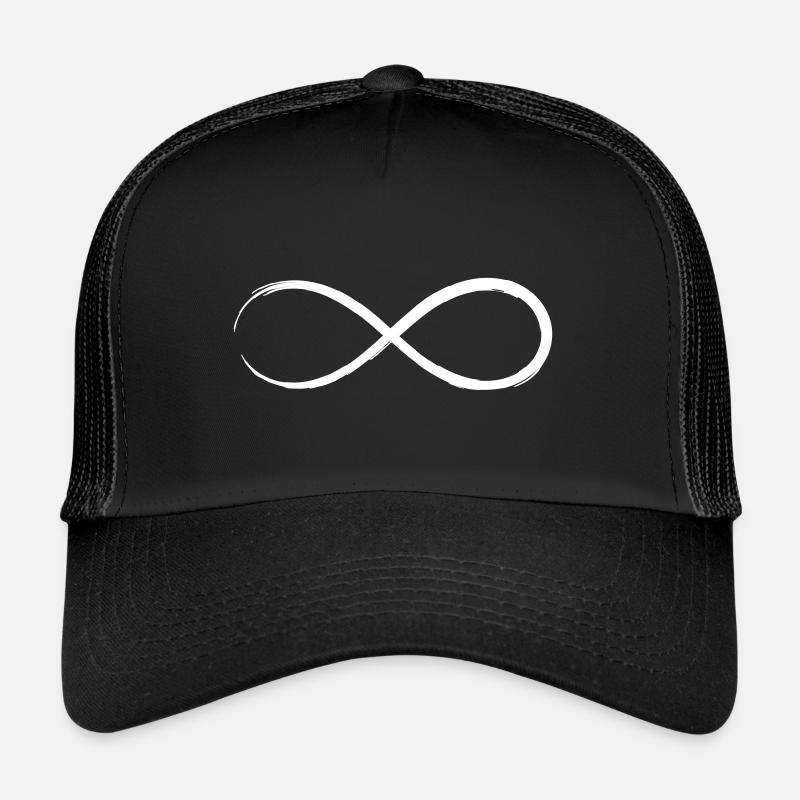 Infinity infinity sign symbol - Trucker Cap - black/black