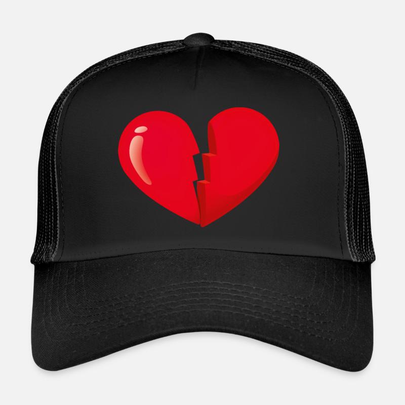 broken heart gebrochenes Herz Trucker Cap
