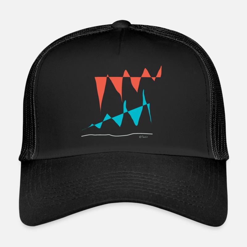 Abstract design Abstand der Klippen Trucker Cap