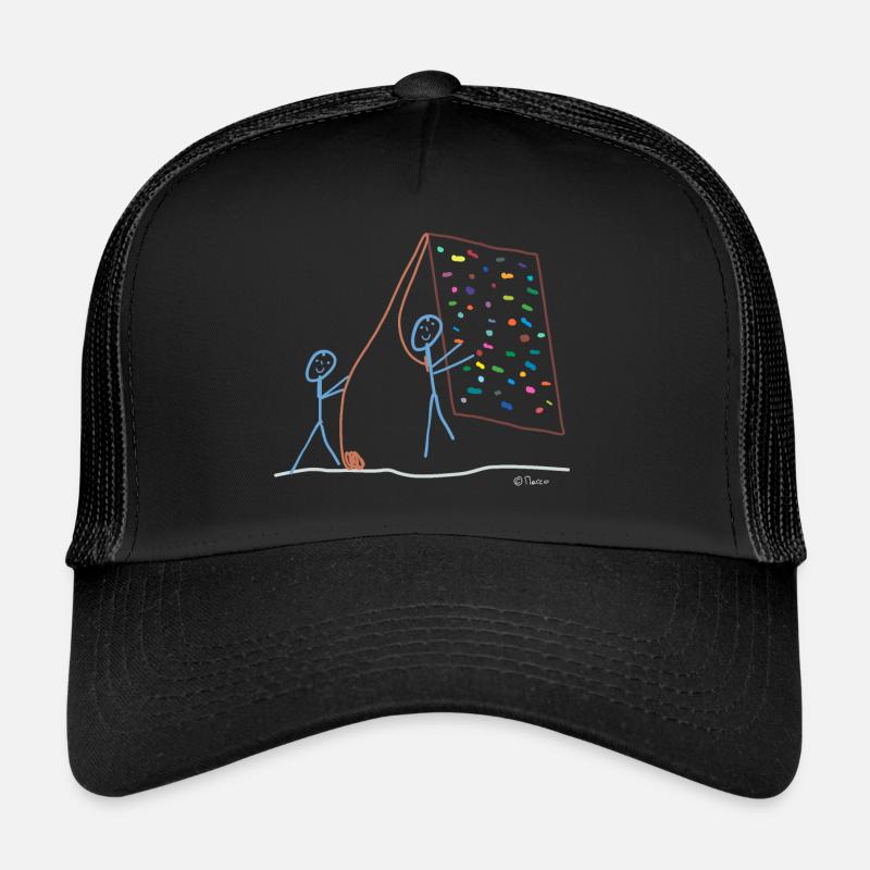 Klettern Strichmännchen, Kletterwand, abseilen Trucker Cap