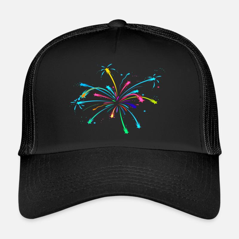Fireworks - Trucker Cap - black/black