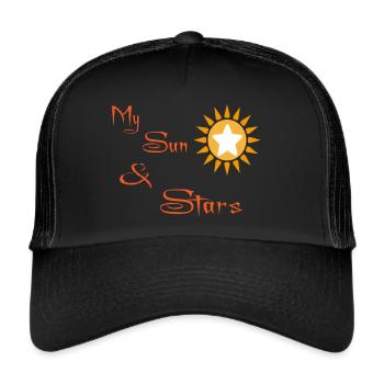 Sun and stars love sun - Trucker Cap - black/black - Front