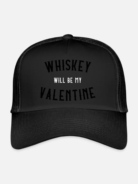 Le whisky sera mon Valentin - Casquette trucker  - noir/noir - Devant