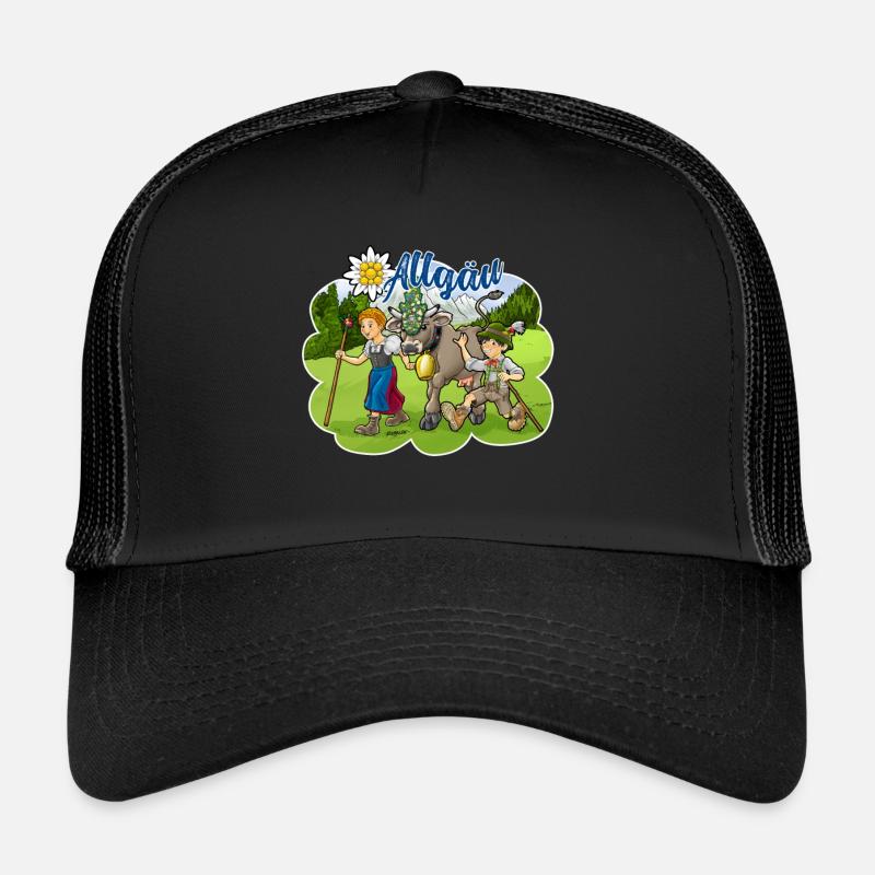 Allgäu - Trucker Cap - Schwarz/Schwarz