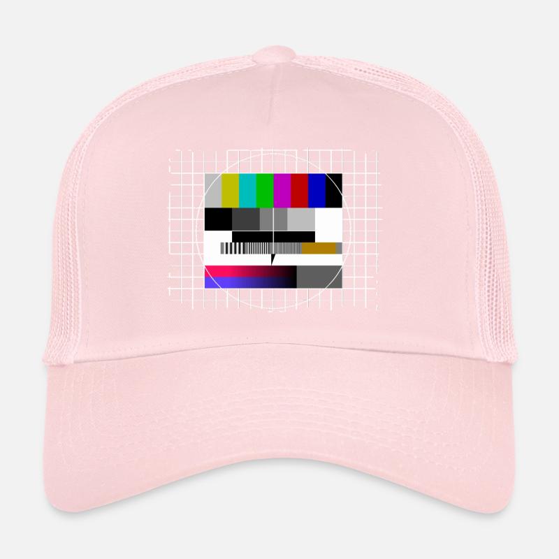 Test Pattern TV Television Freeze Frame Retro Vintage Trucker Cap