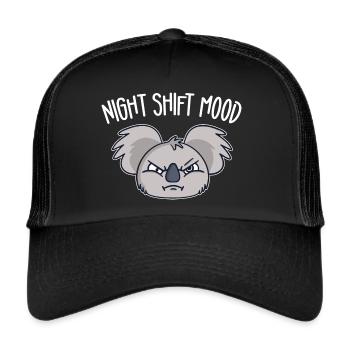 Koala Shift Worker Koala Bear Night Shift - Trucker Cap - black/black - Front