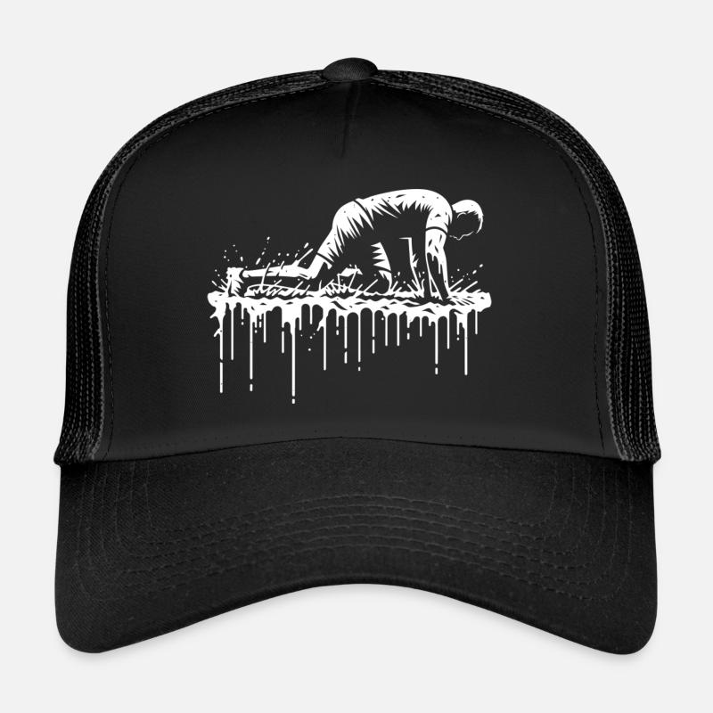 Kriechen durch den Schlamm - Trucker Cap - Schwarz/Schwarz