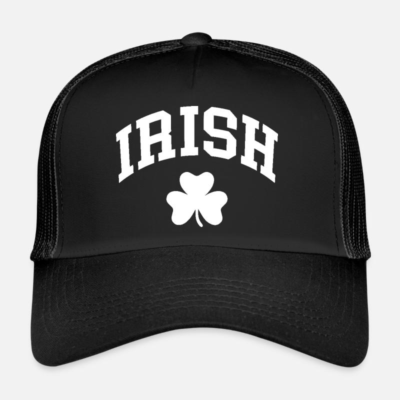 Irish Shamrock - Trucker Cap - Schwarz/Schwarz