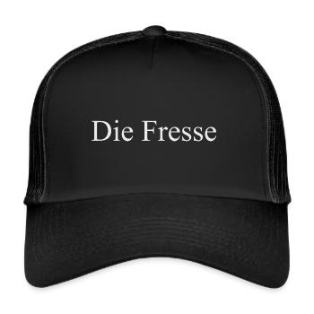 Die Fresse Österreich Medien Sarkasmus Humor - Trucker Cap - Schwarz/Schwarz - Vorne