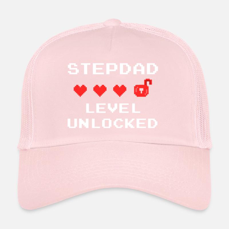 Stepdad Level Unlocked Trucker Cap