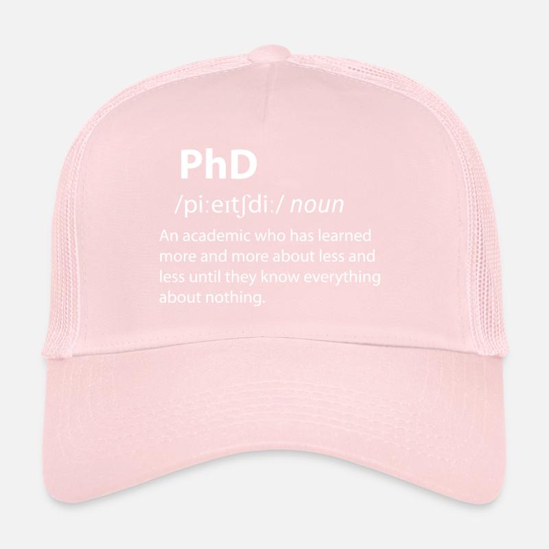 PhD Funny Dictionary Définition Casquette trucker 