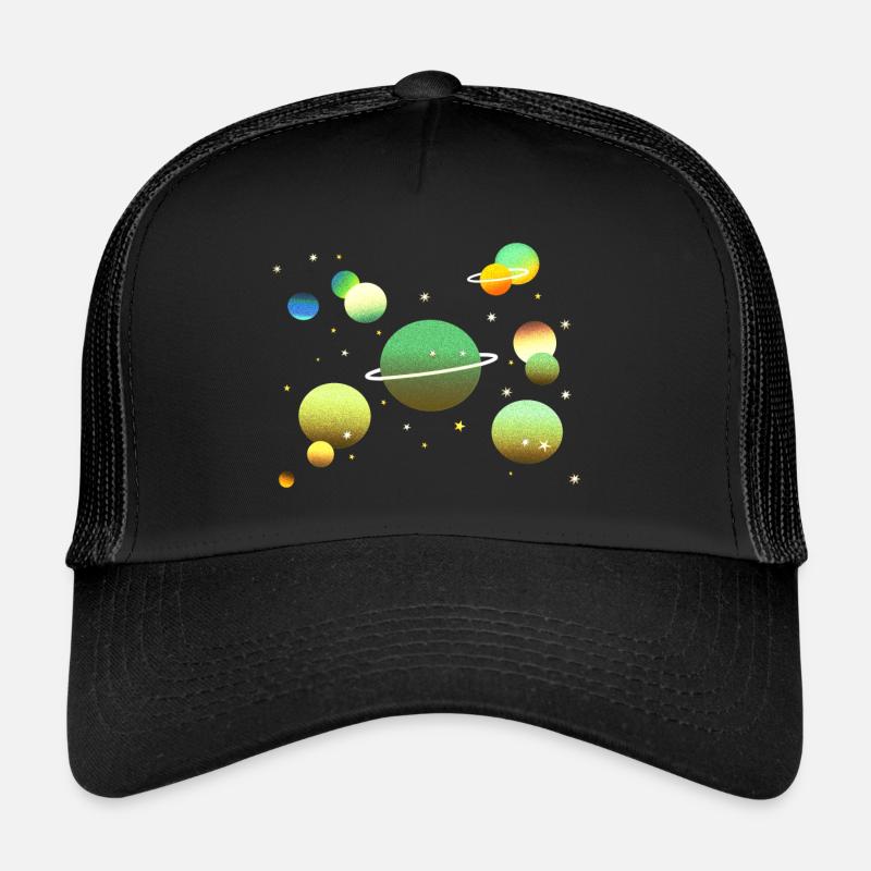 Galaxie spatiale Planète Étoiles Casquette trucker 