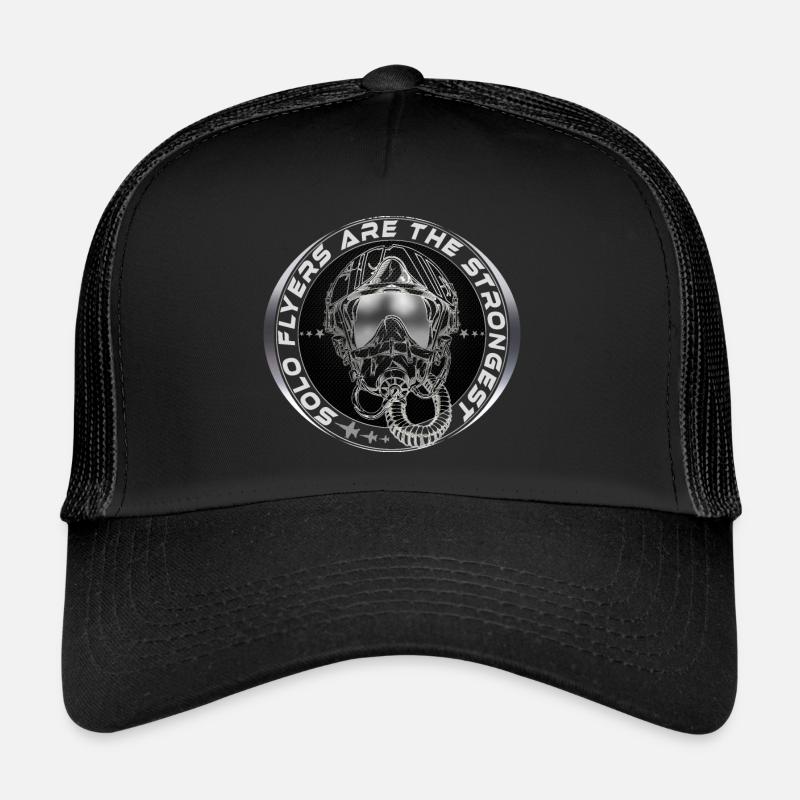 Fighterjet Pilot Helmet Sticker Trucker Cap
