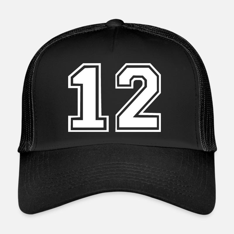 12 - Trucker Cap - Schwarz/Schwarz