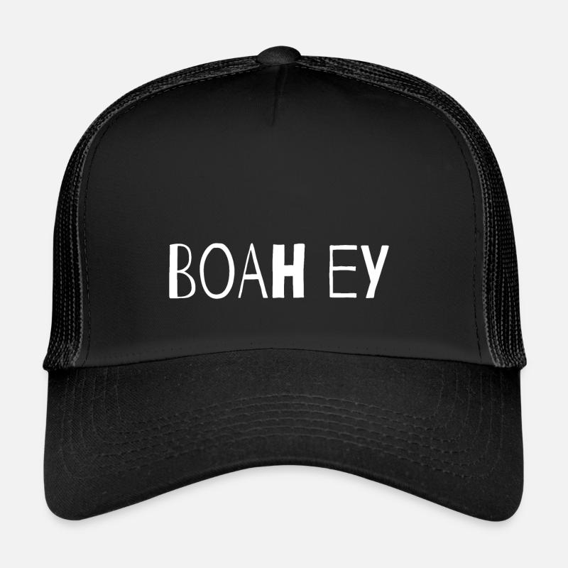 Boah Ey I Geschenkidee - Trucker Cap - Schwarz/Schwarz