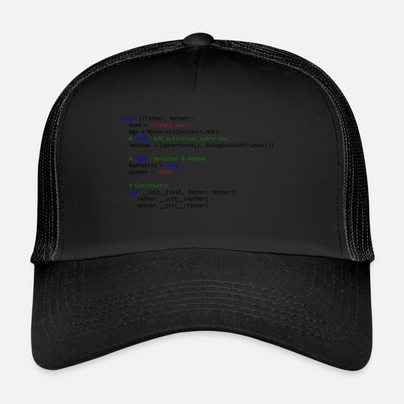 Je suis un cours de python Casquette trucker 
