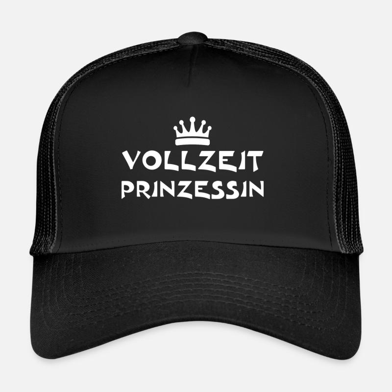 Vollzeit Prinzessin - Trucker Cap - Schwarz/Schwarz