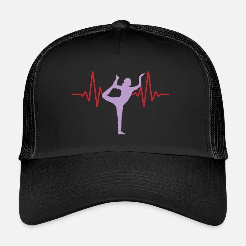 Heartbeat Yoga ECG Pulse | Couleurs changeantes Casquette trucker