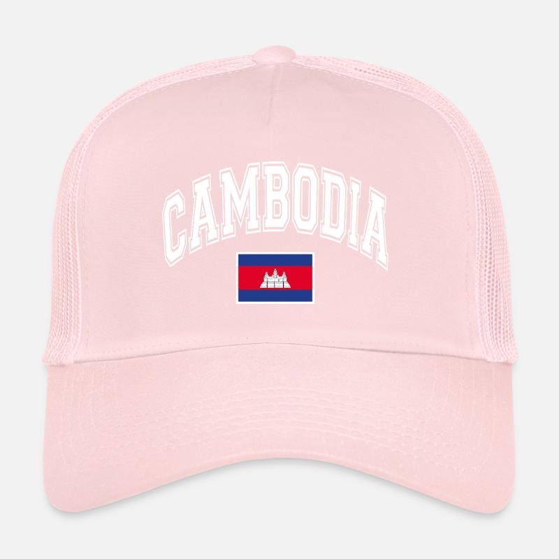 Cambodia Flag Trucker Cap