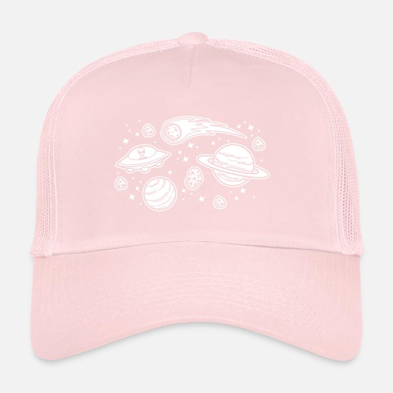 Planets & Aliens, Funny Solar System Science Geek Trucker Cap