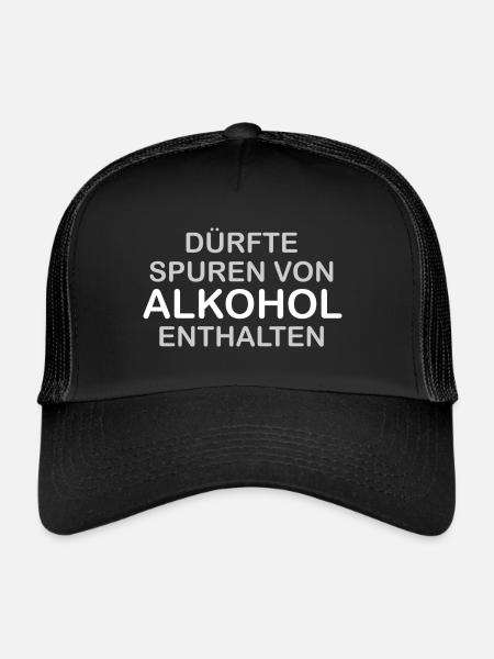 Spuren von Alkohol - Trucker Cap - Schwarz/Schwarz
