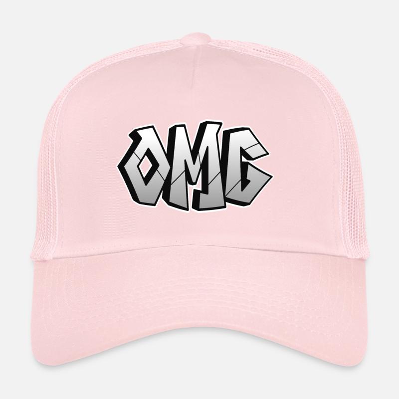 OMG Exclamation Lettering Graffiti Trucker Cap
