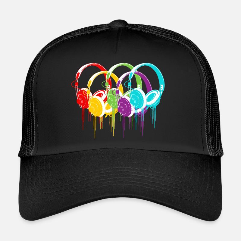 Bunte Kopfhörer Trucker Cap