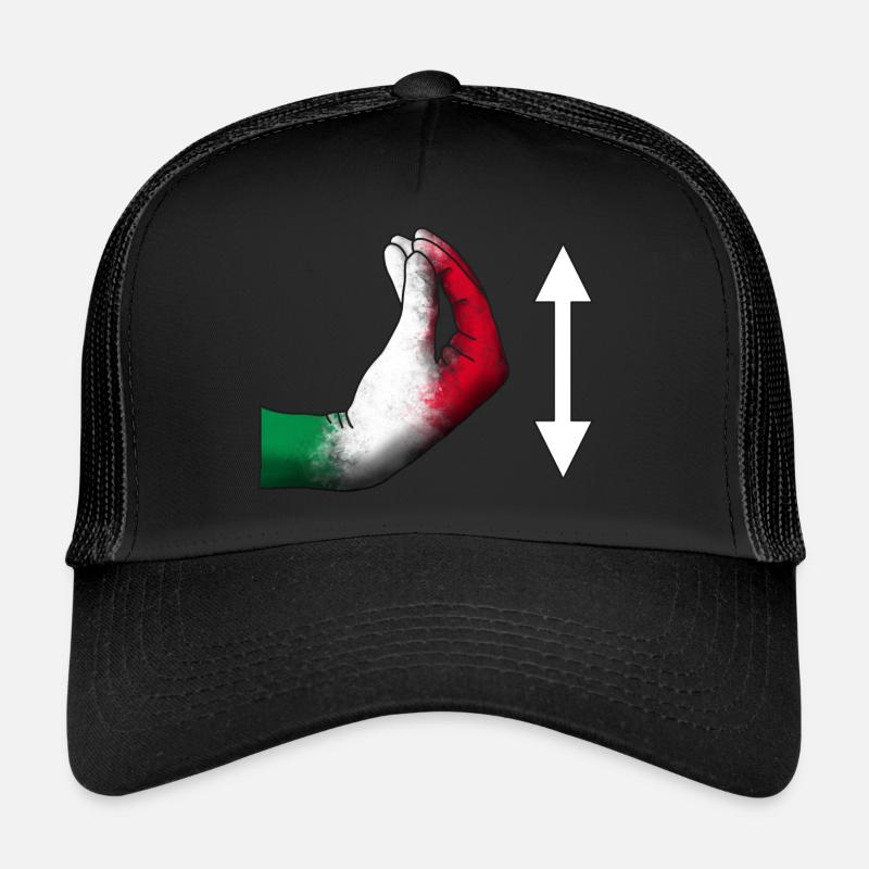 Instructions Italian hand - Trucker Cap - black/black