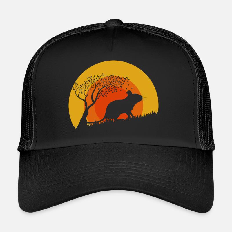 Degu Sunset | Cadeau pour Deguhalter | octodons Casquette trucker 