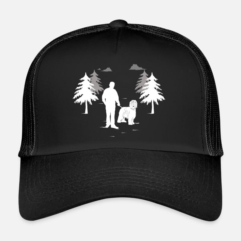 Briard Hunde Hundebesitzer Geschenk - Gassie - Trucker Cap - Schwarz/Schwarz