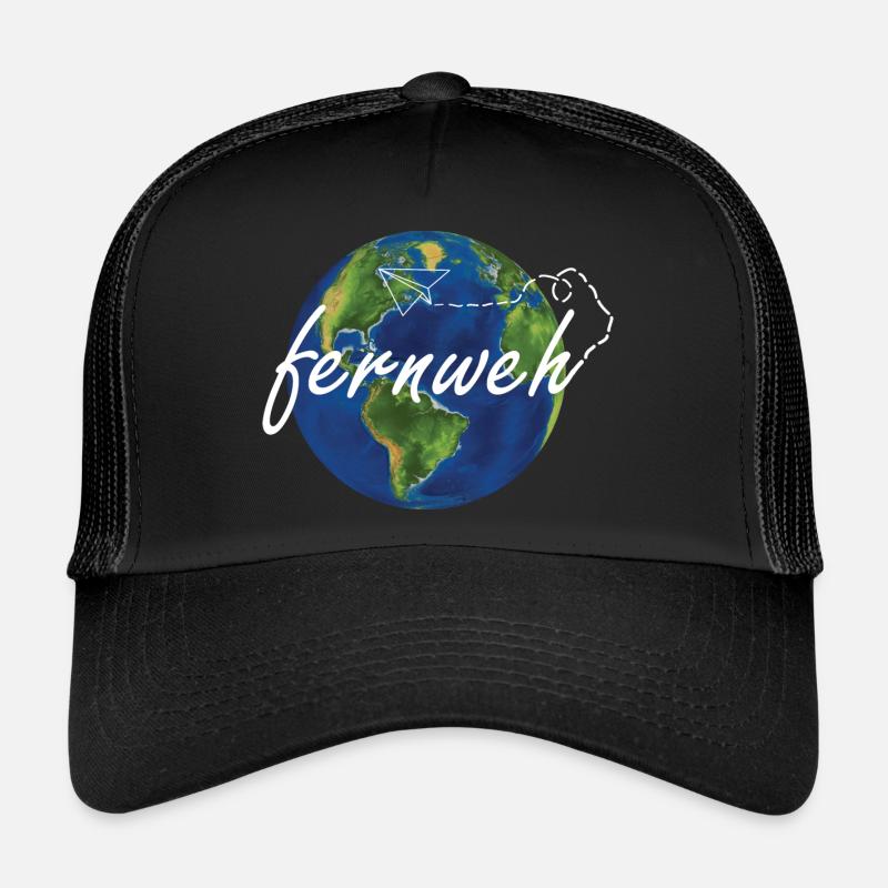 Fernweh - Trucker Cap - Schwarz/Schwarz