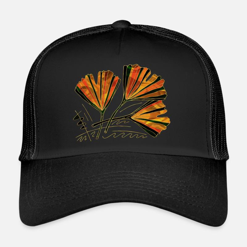 Blätter - Trucker Cap - Schwarz/Schwarz